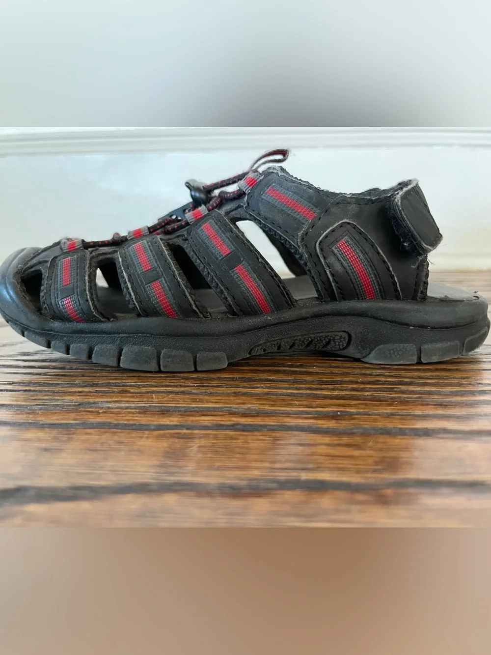 Jack by BB Dakota Black and Red Kids Closed-Toe Water Sandal